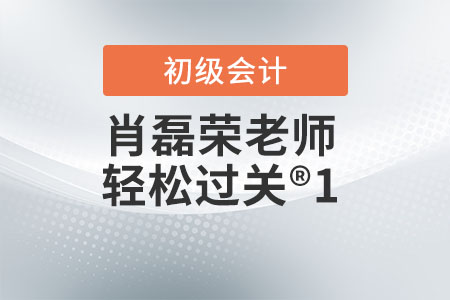 初级会计肖磊荣老师轻松过关®1怎么样？