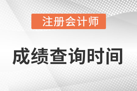 海南省陵水自治县注册会计师成绩查询时间公布了吗?