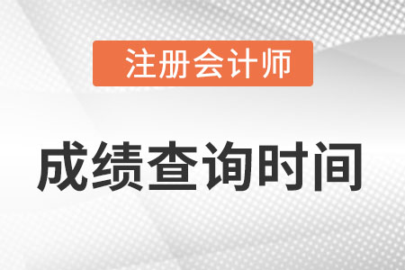 海南省昌江自治县注册会计师成绩查询时间公布了吗?