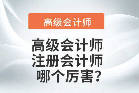 注会和高级会计师区别