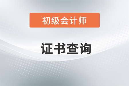 初级会计师资格证书查询方法？