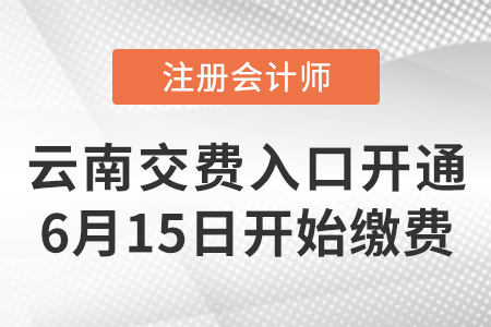 云南省楚雄2022注册会计师报名缴费6月15日开始！