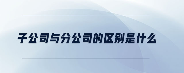 子公司与分公司的区别是什么 子公司与分公司的区别是什么