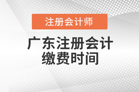 广东省清远注册会计缴费时间