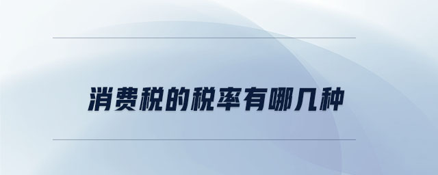 消费税的税率有哪几种 消费税的税率有哪几种