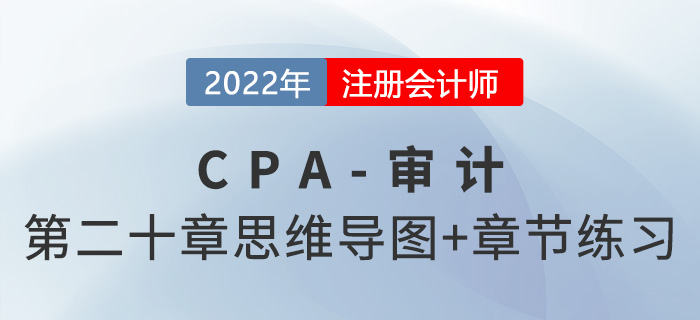 2022年注册会计师《审计》第二十章思维导图+章节练习 2022年注册会计师《审计》第二十章思维导图+章节练习