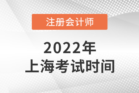 上海2022年cpa考试时间安排表
