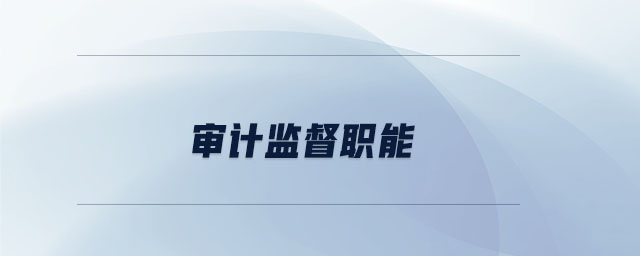 审计监督职能 审计监督职能