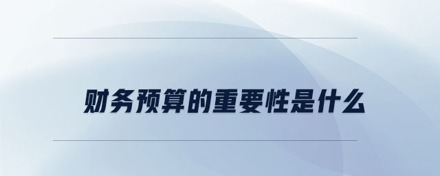 财务预算的重要性是什么 财务预算的重要性是什么