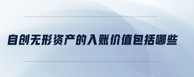 自创无形资产的入账价值包括哪些 自创无形资产的入账价值包括哪些