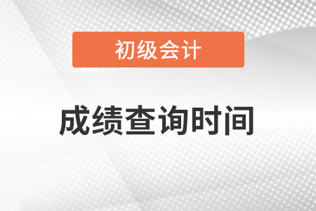 河南省漯河初级会计考试成绩什么时候出来？