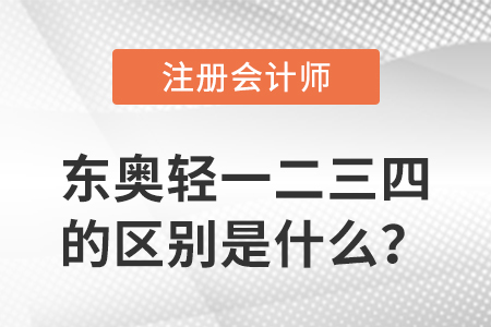 东奥注会轻一二三四的区别是什么? 东奥注会轻一二三四的区别是什么?