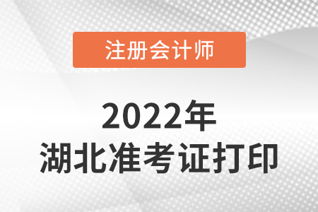 湖北省仙桃市注册会计师延考准考证打印时间2022年