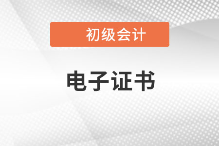 初级会计电子版证书在哪里查询？