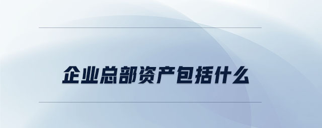 企业总部资产包括什么 企业总部资产包括什么