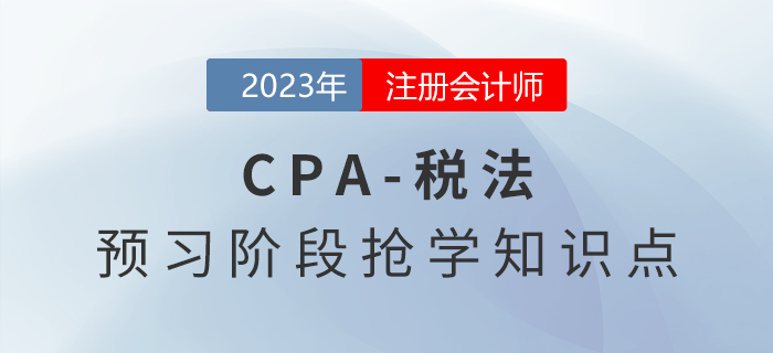 进项税额_2023年注会税法预习知识点