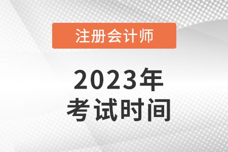 湖北省孝感注册会计师考试时间2023年