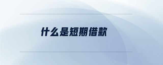 什么是短期借款 什么是短期借款