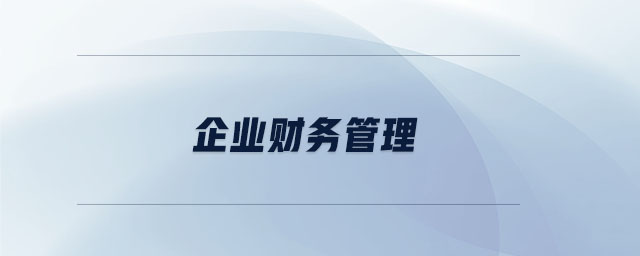 企业财务管理 企业财务管理