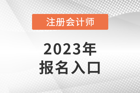 2023注会报名入口网址