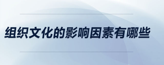组织文化的影响因素有哪些 组织文化的影响因素有哪些