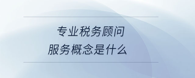 专业税务顾问服务概念是什么