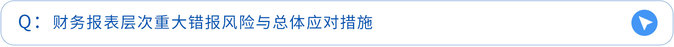 财务报表层次重大错报风险与总体应对措施 财务报表层次重大错报风险与总体应对措施