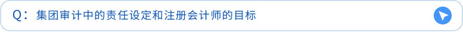 集团审计中的责任设定和注册会计师的目标 集团审计中的责任设定和注册会计师的目标