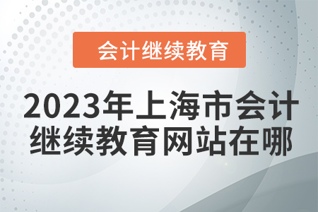 2023年上海市会计继续教育网站在哪？