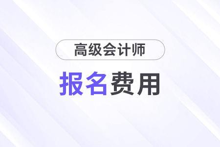 浙江省2024年高级会计师报名费用是多少钱？