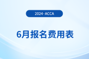 2024年6月acca报名费用表一览！考生必看！