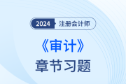 2024注会审计章节习题第一章：审计概述