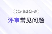 评审干货！高级会计师评审常见问题清单！