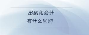出纳和会计有什么区别