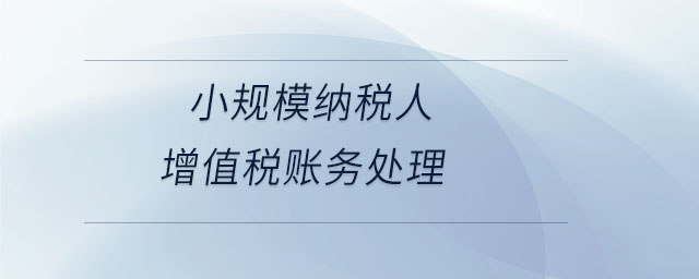 小规模纳税人增值税账务处理 小规模纳税人增值税账务处理