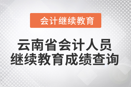 云南省2024年会计人员继续教育成绩查询