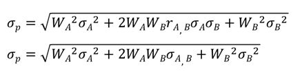 投资组合标准差 投资组合标准差