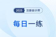 2025年注册会计师考试每日一练汇总2.11