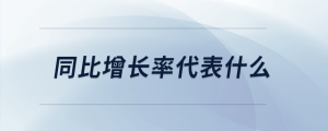 同比增长率代表什么