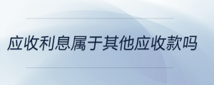 应收利息属于其他应收款吗