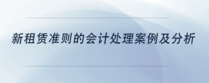 新租赁准则的会计处理案例及分析