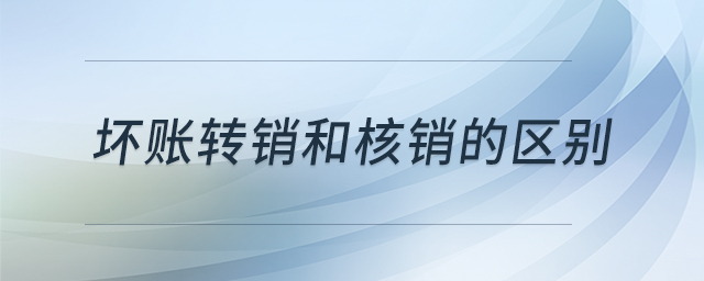 坏账转销和核销的区别 坏账转销和核销的区别