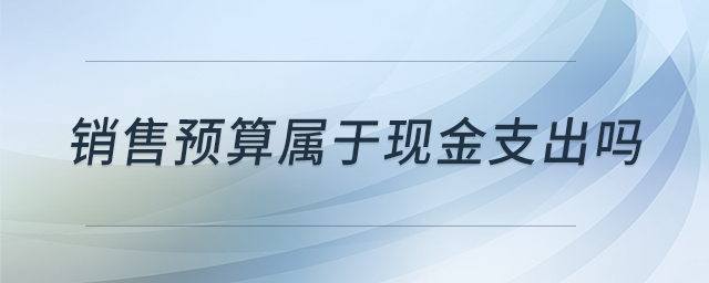 销售预算属于现金支出吗