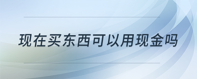 现在买东西可以用现金吗