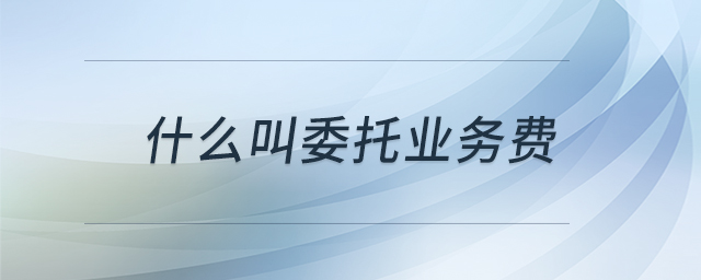 什么叫委托业务费 什么叫委托业务费