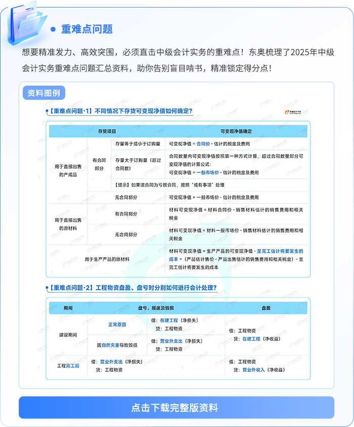 中级会计重难点问题 中级会计重难点问题