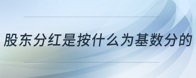 股东分红是按什么为基数分的 股东分红是按什么为基数分的