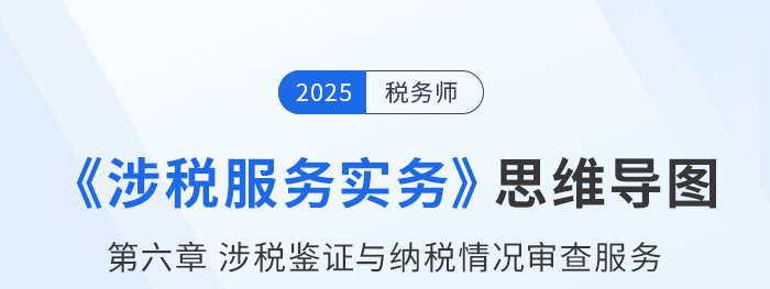 25年税务师《涉税服务实务》章节思维导图——第六章涉税鉴证与纳税情况审查服务
