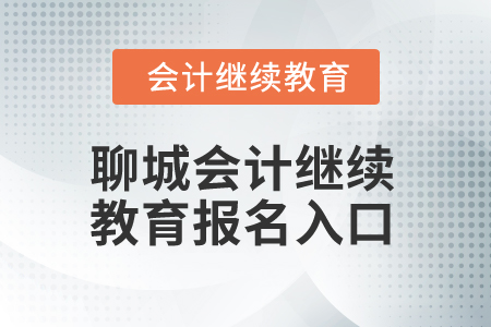 2025年聊城会计继续教育报名入口