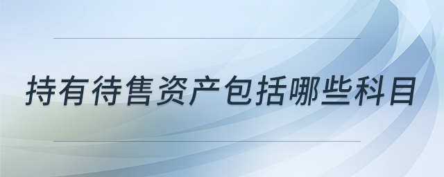 持有待售资产包括哪些科目 持有待售资产包括哪些科目